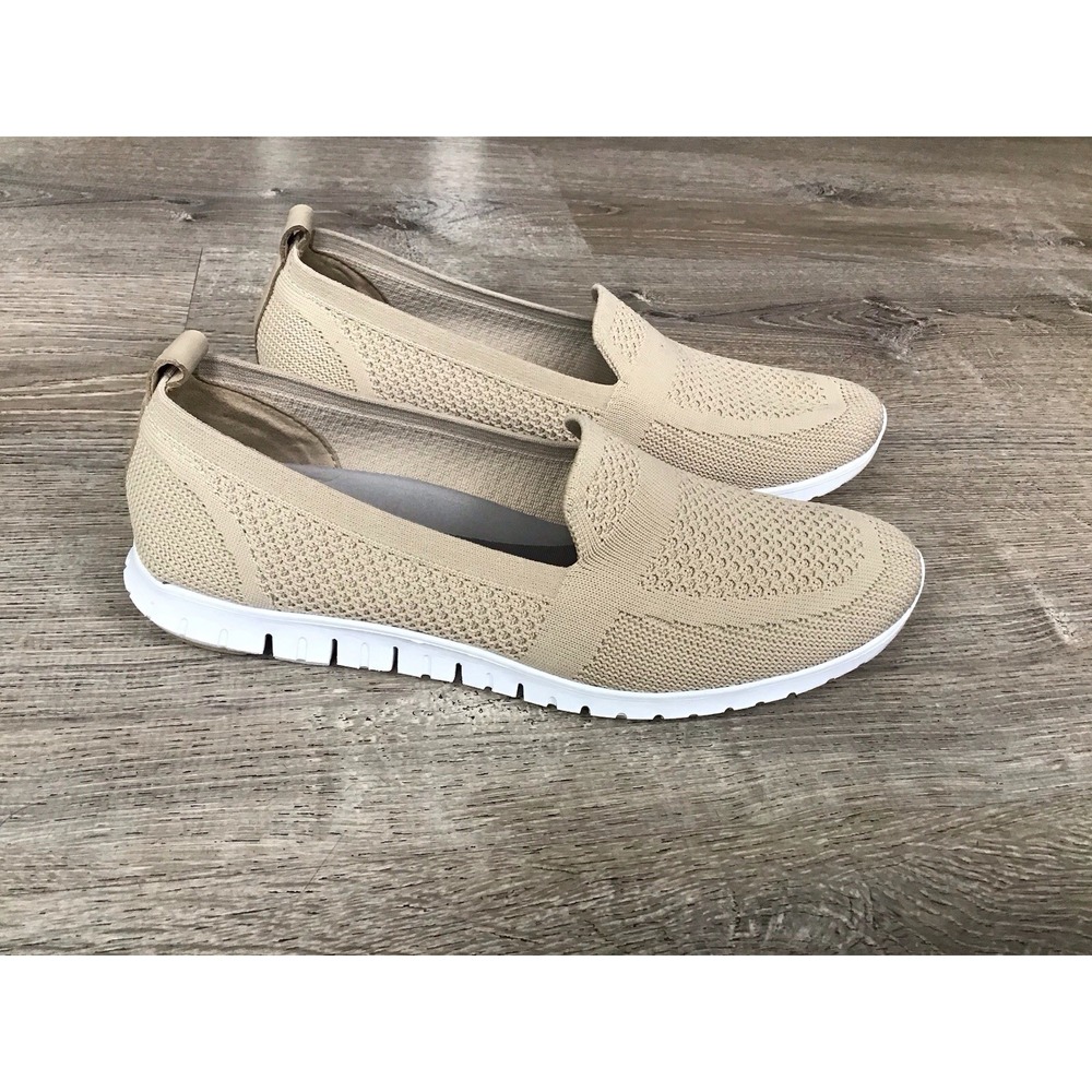 Cole Haan Zerogrand Slip On Loafer Style Show W20355 Beige Womens Size 10 B